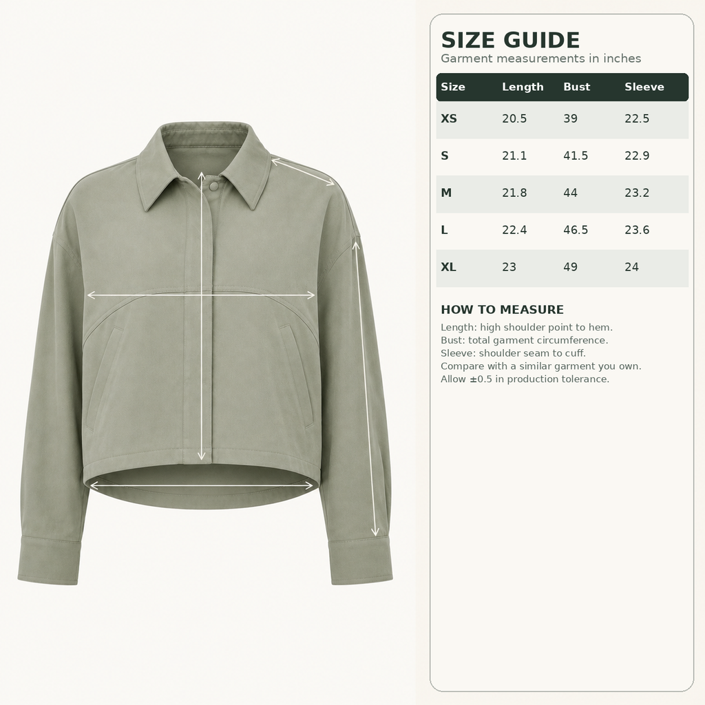 Arc-Seam Cropped Overshirt