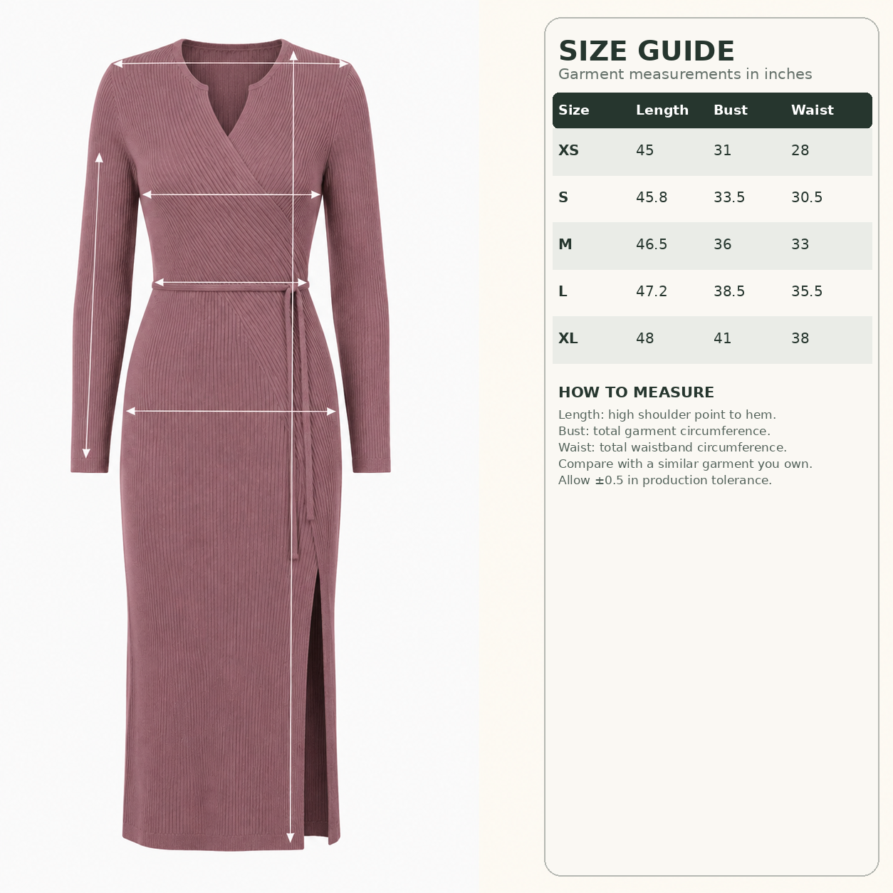 Notch-Path Knit Dress