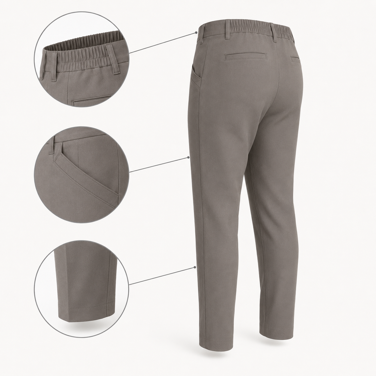 Frame-Pocket Tapered Trouser