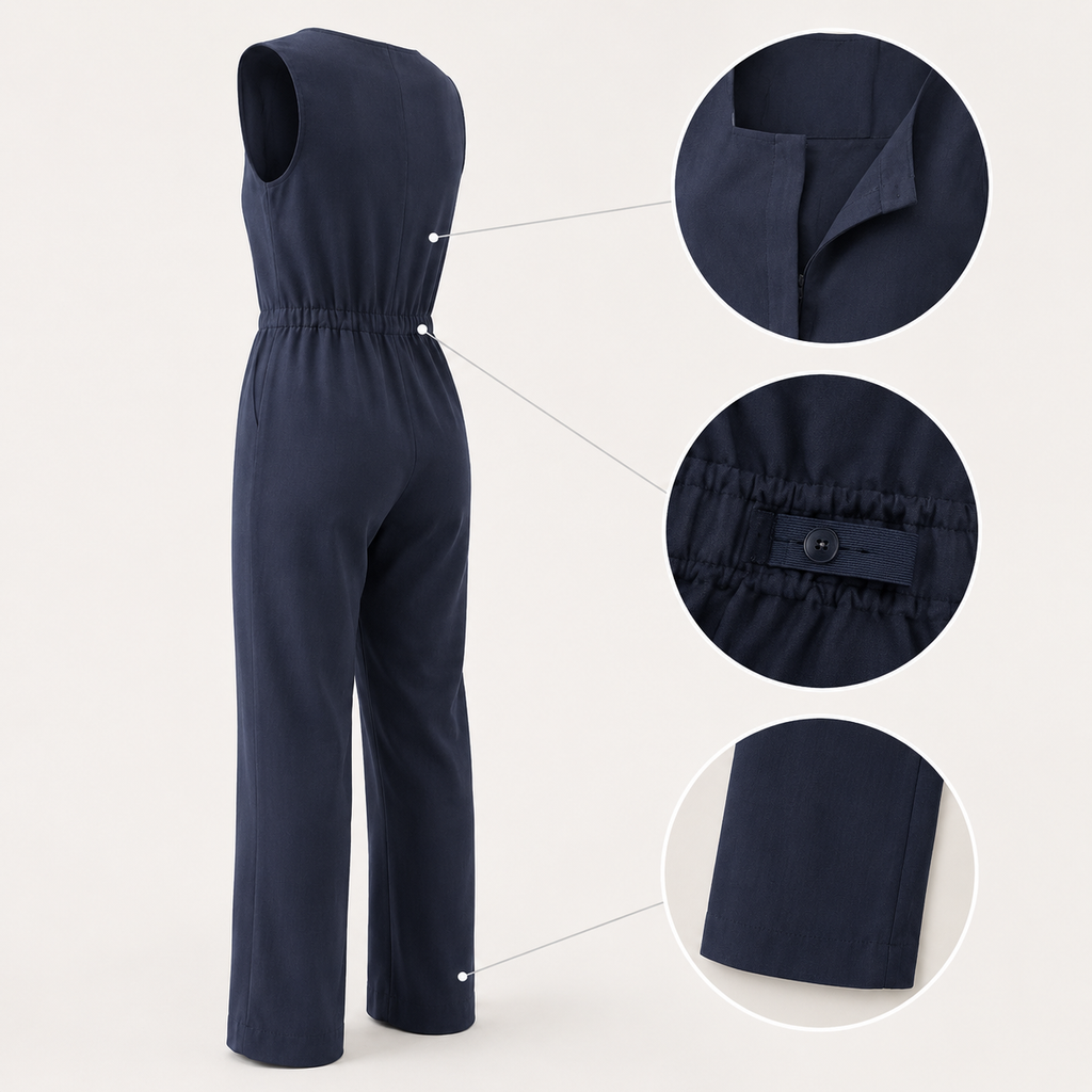 Column-Fold Jumpsuit