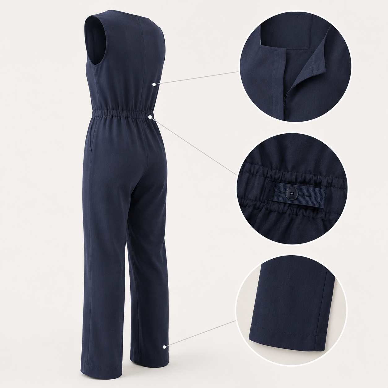 Column-Fold Jumpsuit