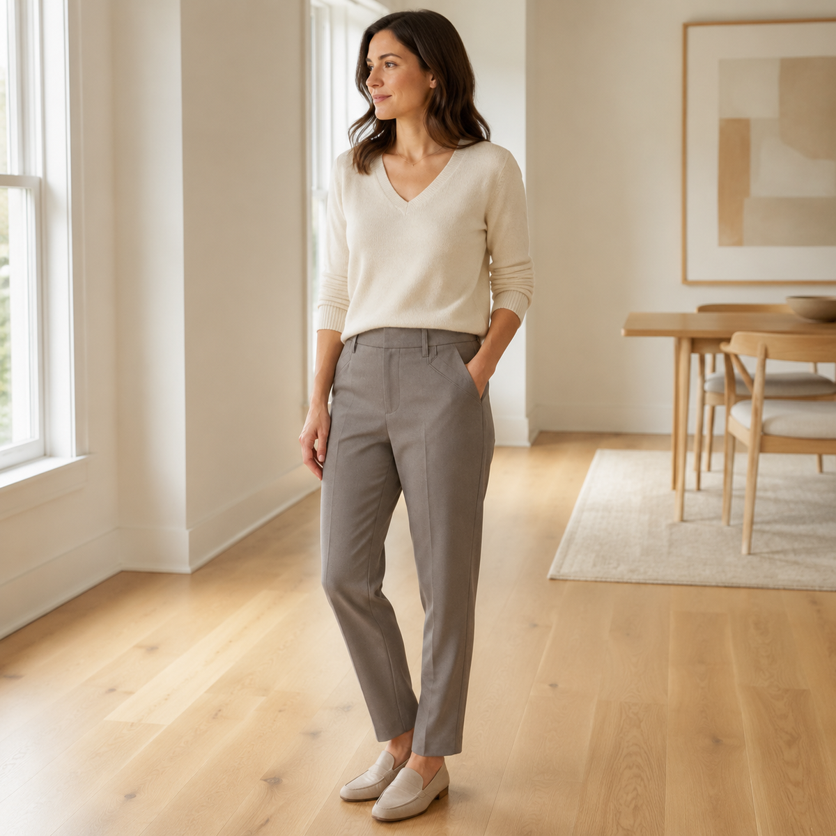 Frame-Pocket Tapered Trouser
