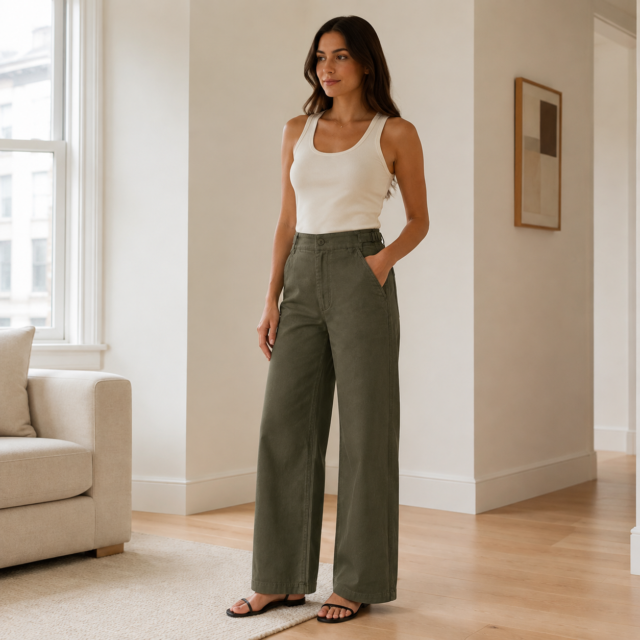 Lane-Shift Wide-Leg Pant